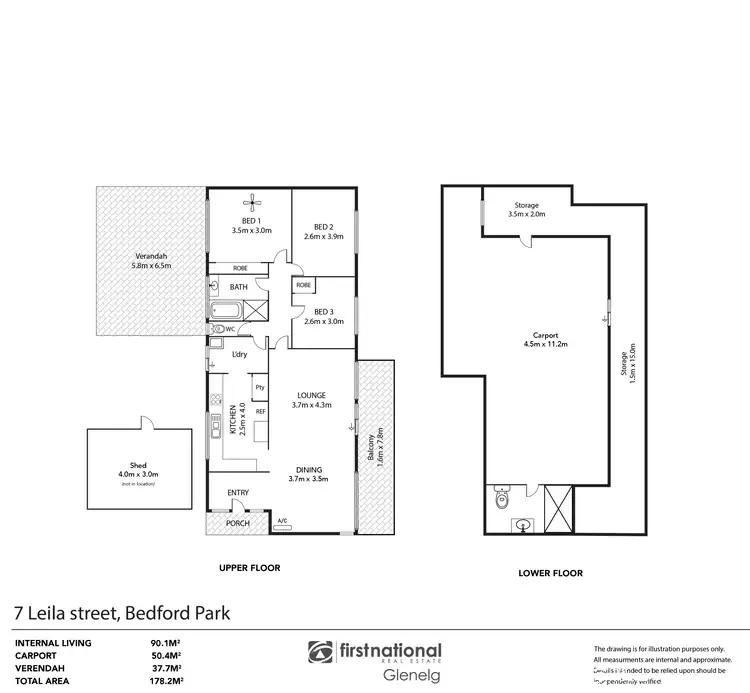 Floorplan of Homely house listing, 7 Leila Street, Bedford Park SA 5042