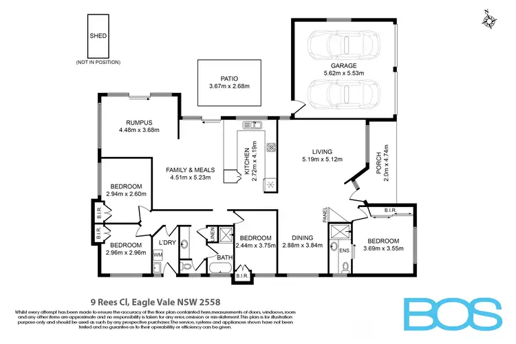 Floorplan of Homely house listing, 9 Rees Close, Eagle Vale NSW 2558