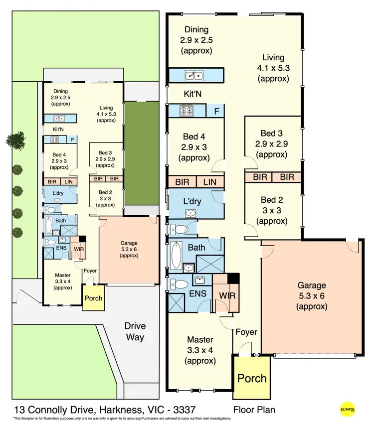 Floorplan of Homely house listing, 13 Connolly Drive, Harkness VIC 3337