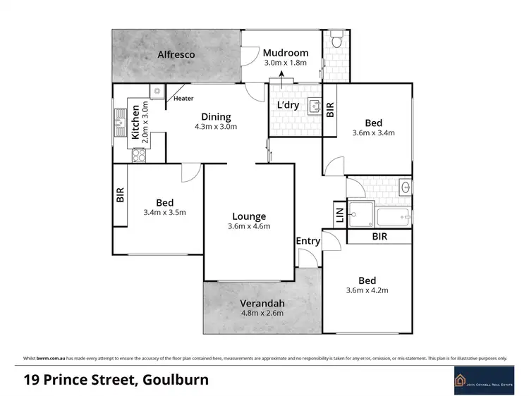 Floorplan of Homely house listing, 19 Prince St, Goulburn NSW 2580