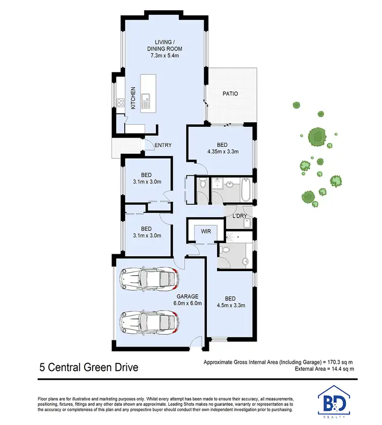 Floorplan of Homely house listing, 5 Central Green Drive, Narangba QLD 4504