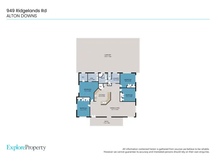 Floorplan of Homely house listing, 949 Ridgelands Road, Alton Downs QLD 4702