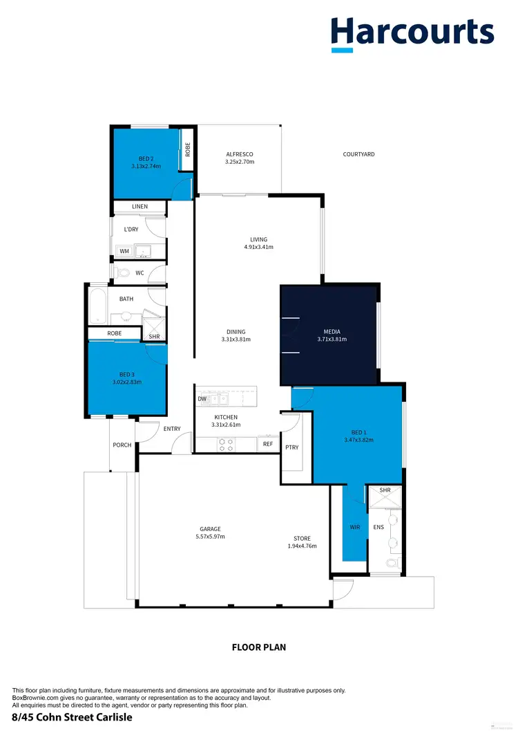 Floorplan of Homely house listing, 8/45 Cohn Street, Carlisle WA 6101