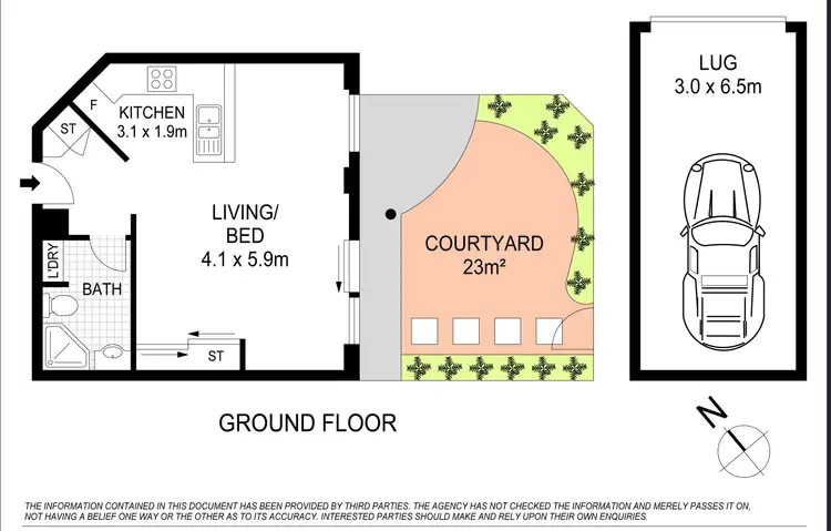 Floorplan of Homely studio listing, 102/450 Military Road, Mosman NSW 2088