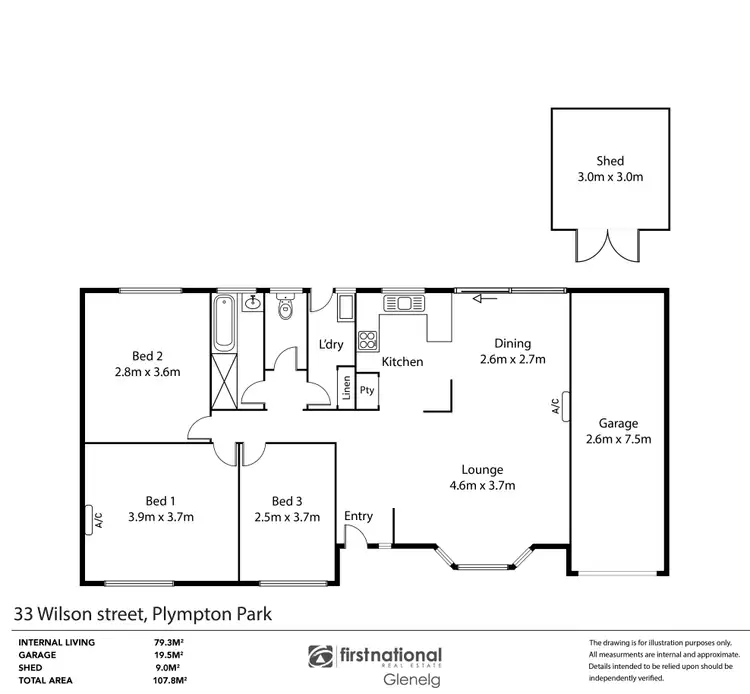 Floorplan of Homely house listing, 33 Wilson Street, Plympton Park SA 5038