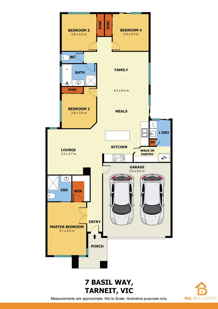 Floorplan of Homely house listing, 7 Basil Way, Tarneit VIC 3029