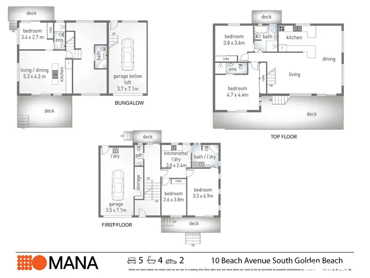 Floorplan of Homely house listing, 10 Beach Avenue, South Golden Beach NSW 2483