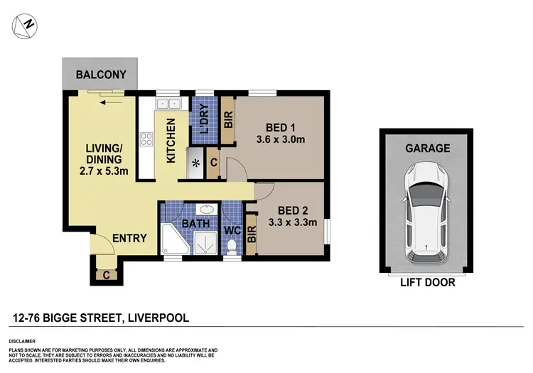 Floorplan of Homely unit listing, 12/76-84 Bigge Street, Liverpool NSW 2170