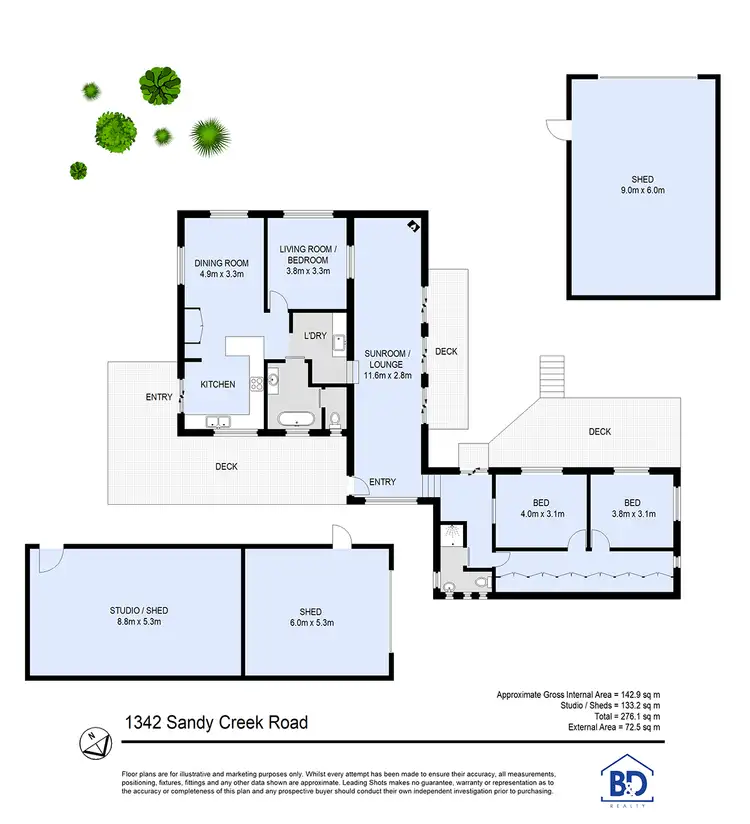 Floorplan of Homely house listing, 1342 'Little Forest' Sandy Creek Road, Sandy Creek QLD 4515
