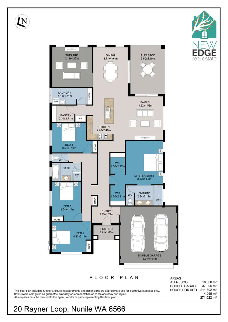 Floorplan of Homely house listing, 20 Rayner Loop, Nunile WA 6566