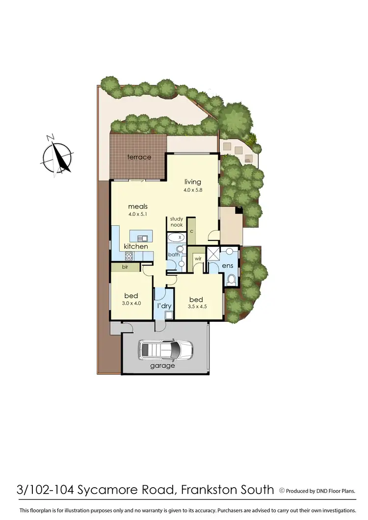 Floorplan of Homely unit listing, 3/102 Sycamore Road, Frankston South VIC 3199