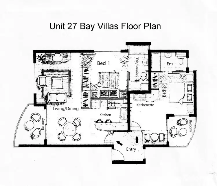 Floorplan of Homely unit listing, 27/51-53 Davidson Street (BAY VILLAS), Port Douglas QLD 4877