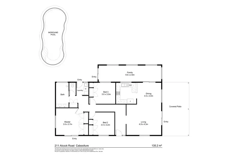 Floorplan of Homely rural property listing, 211 Alcock Road, Caboolture QLD 4510