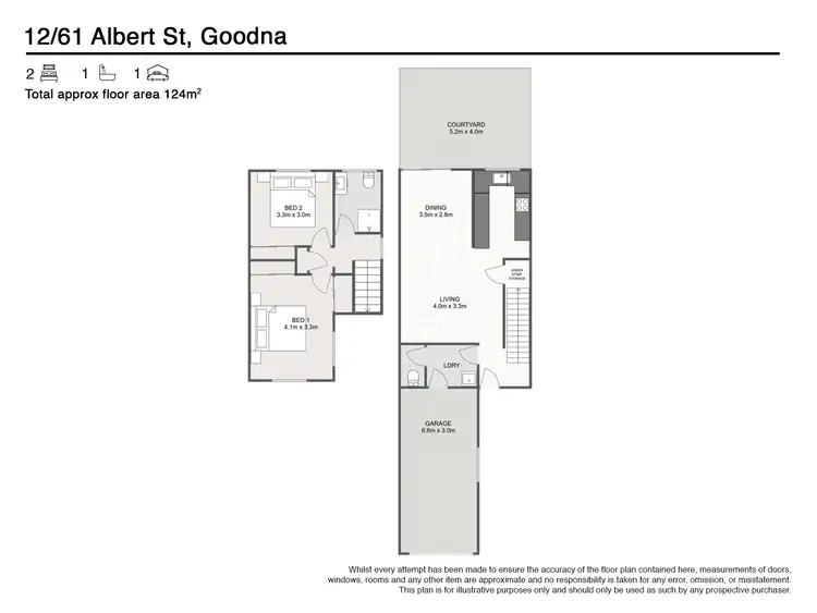 Floorplan of Homely townhouse listing, 12/61 Albert Street, Goodna QLD 4300