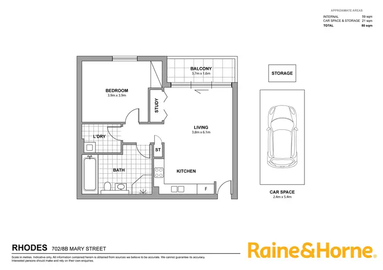 Floorplan of Homely apartment listing, 702/8B Mary Street, Rhodes NSW 2138