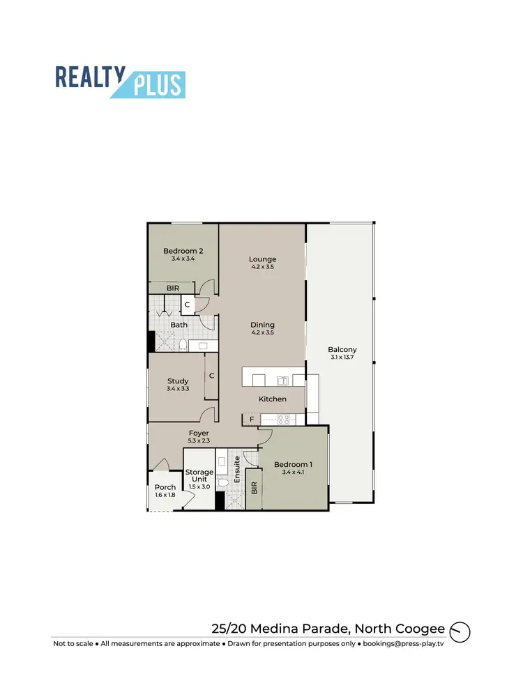 Floorplan of Homely apartment listing, 25/20 Medina Parade, North Coogee WA 6163