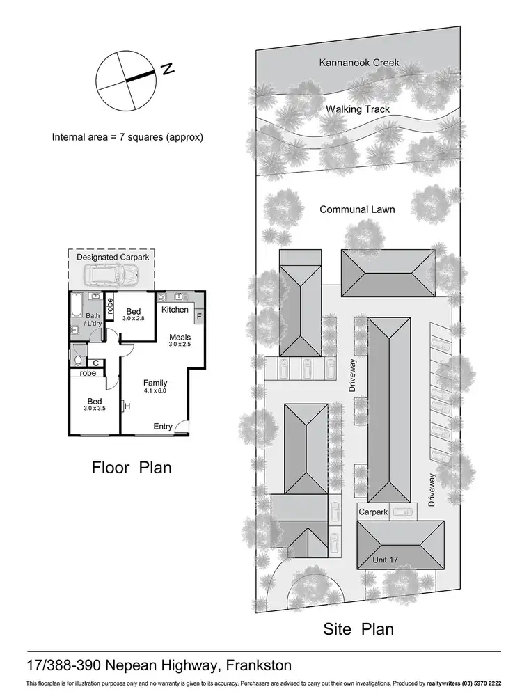 Floorplan of Homely unit listing, 17/388 Nepean Highway, Frankston VIC 3199