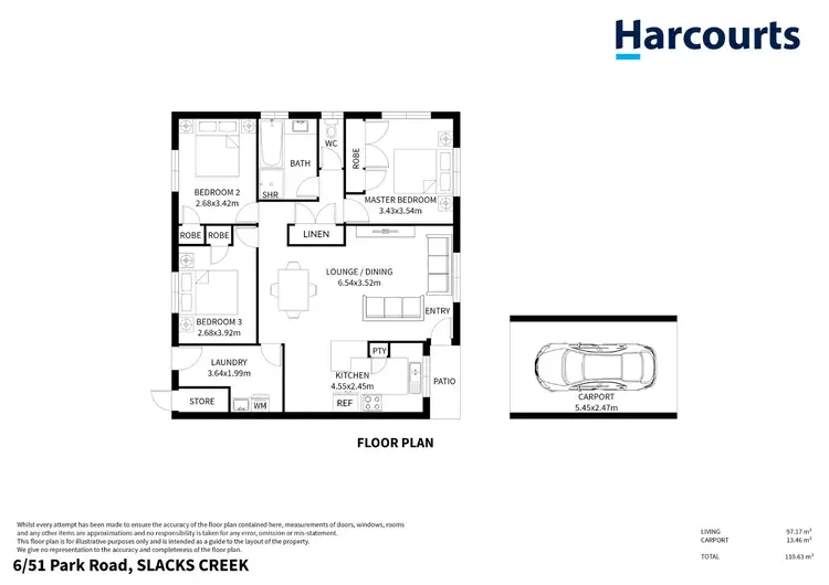 Floorplan of Homely townhouse listing, 6/51 Park Road, Slacks Creek QLD 4127