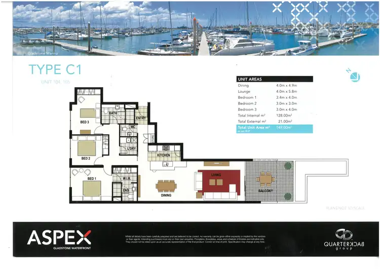 Floorplan of Homely apartment listing, 105/35 Lord Street, Gladstone Central QLD 4680
