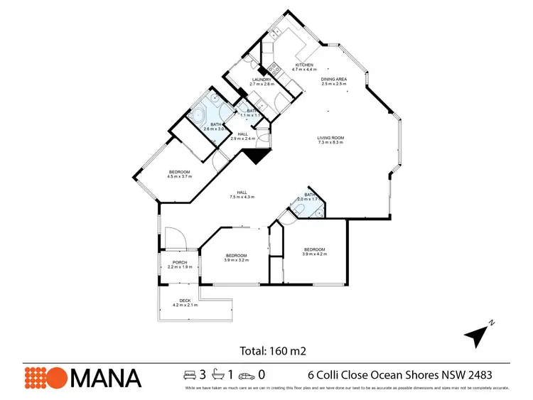 Floorplan of Homely house listing, 6 Colli Close, Ocean Shores NSW 2483