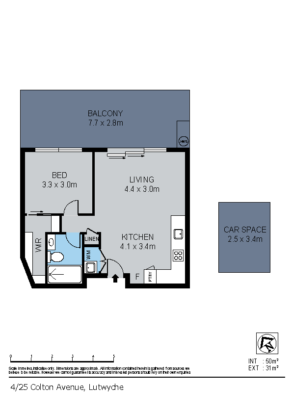 Floorplan of Homely apartment listing, 4/25 Colton Avenue, Lutwyche QLD 4030
