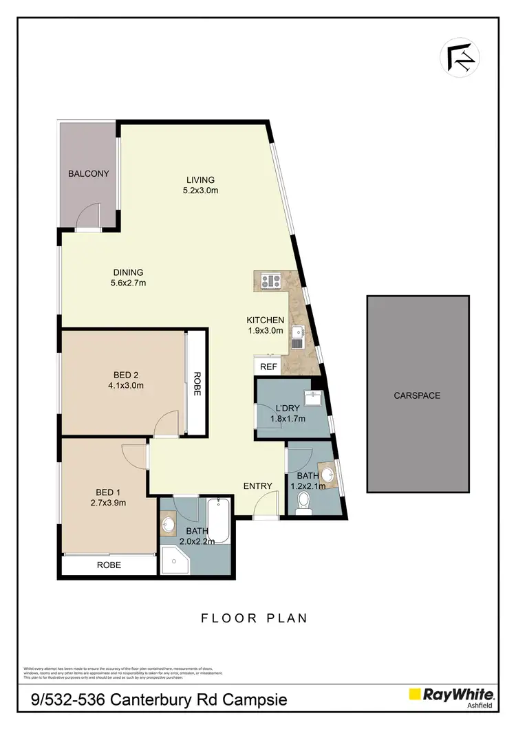 Floorplan of Homely unit listing, 9/532-536 Canterbury Road, Campsie NSW 2194