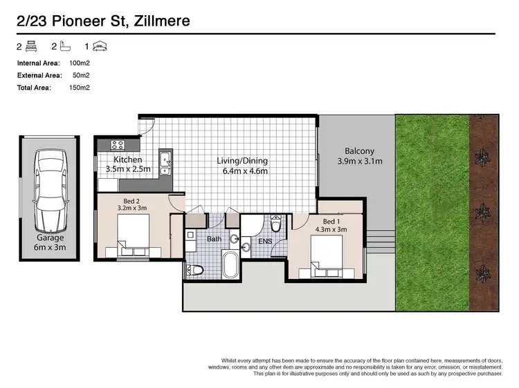Floorplan of Homely unit listing, 2/23 Pioneer Street, Zillmere QLD 4034