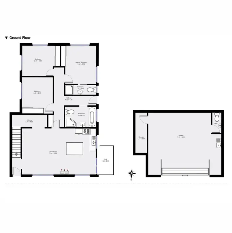Floorplan of Homely unit listing, 2/20 Northsun Place, Midway Point TAS 7171