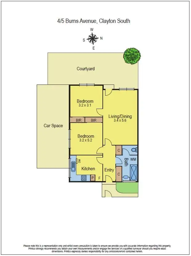Floorplan of Homely unit listing, 4/5 Burns Avenue, Clayton South VIC 3169