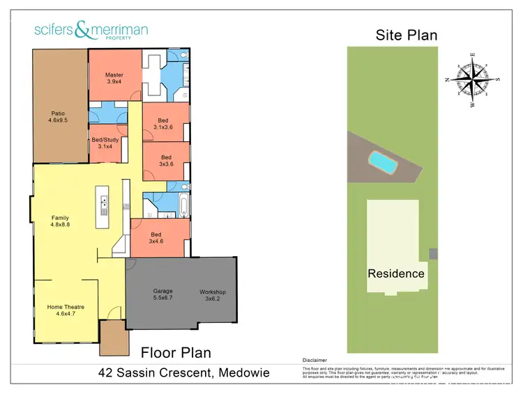Floorplan of Homely house listing, 42 Sassin Crescent, Medowie NSW 2318