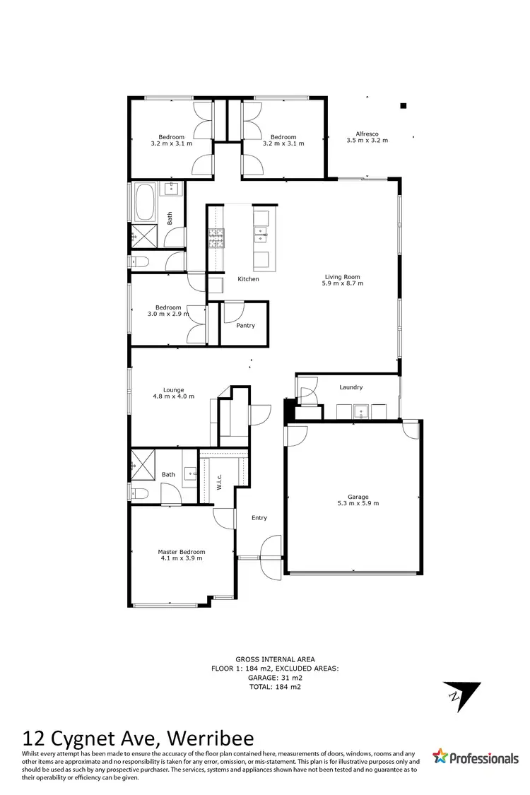 Floorplan of Homely house listing, 12 Cygnet Avenue, Werribee VIC 3030