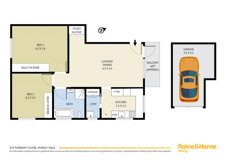 Floorplan of Homely apartment listing, 3/9 Fairway Close, Manly Vale NSW 2093