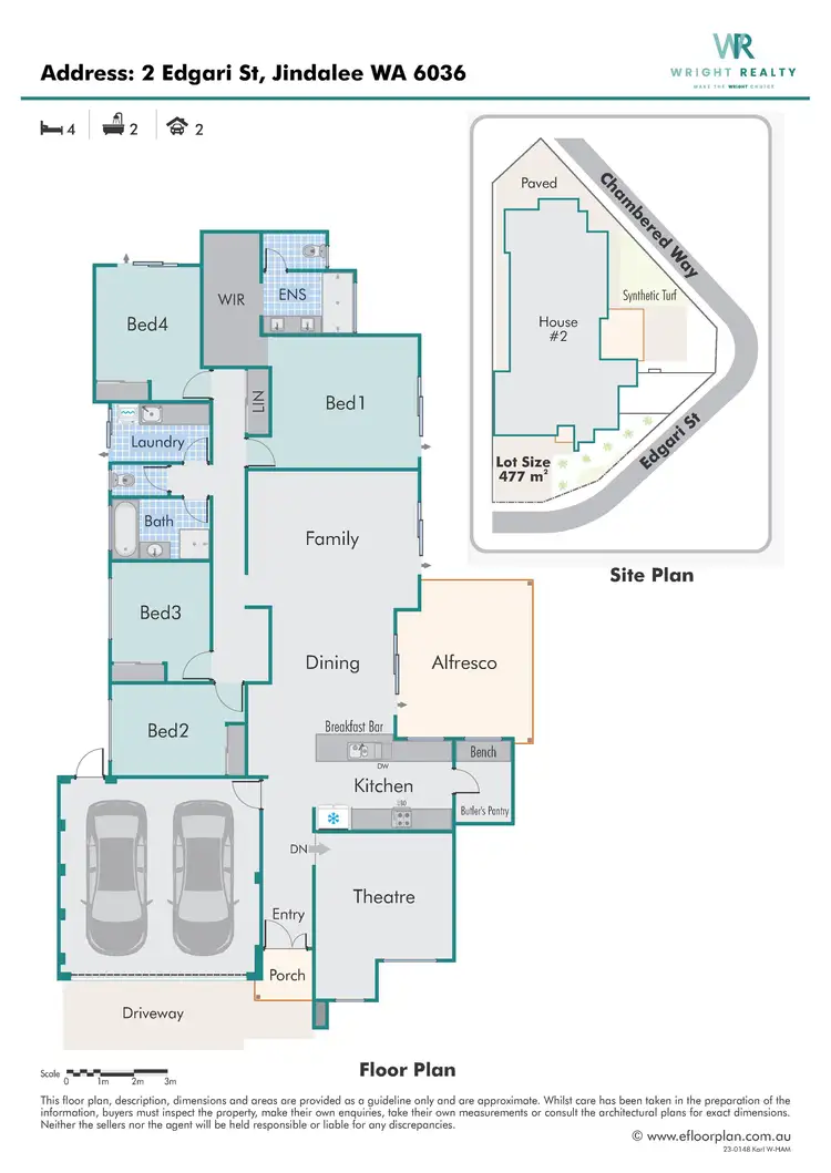 Floorplan of Homely house listing, 2 Edgari Street, Jindalee WA 6036