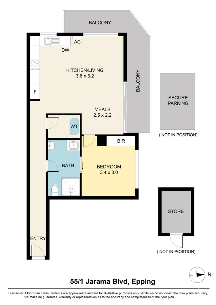 Floorplan of Homely apartment listing, 55/1 Jarama Boulevard, Epping VIC 3076