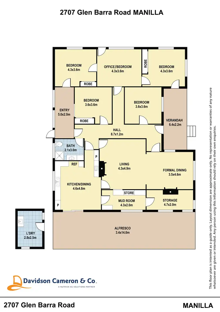 Floorplan of Homely rural property listing, "Spring Valley" 2707 Glen Barra Road Halls Creek via, Manilla NSW 2346