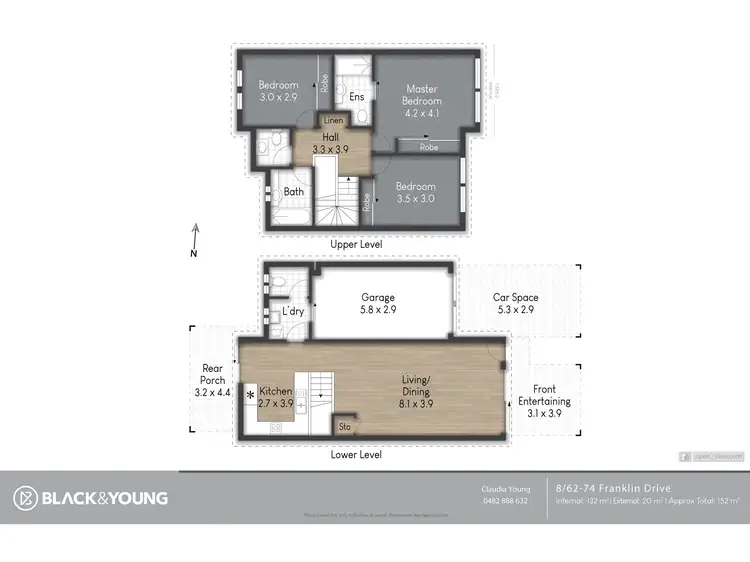 Floorplan of Homely townhouse listing, 8/62 Franklin Drive, Mudgeeraba QLD 4213