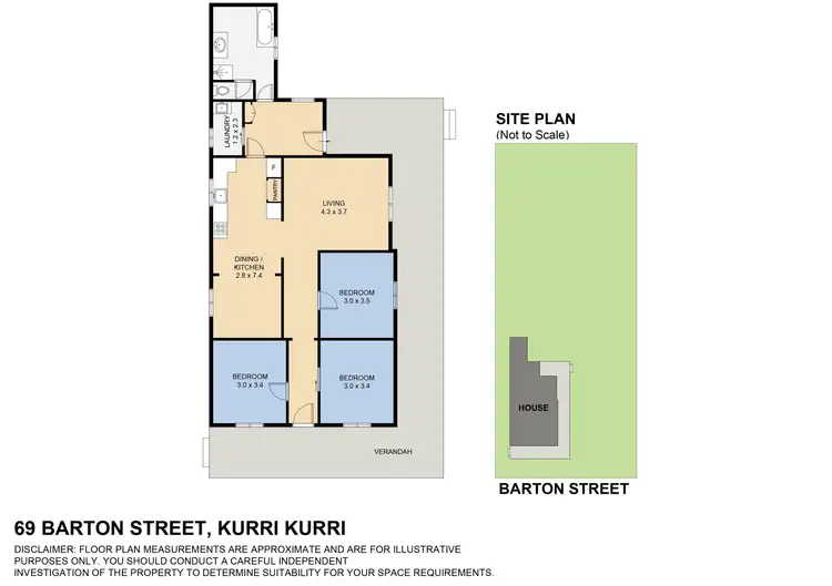 Floorplan of Homely house listing, 69 Barton Street, Kurri Kurri NSW 2327