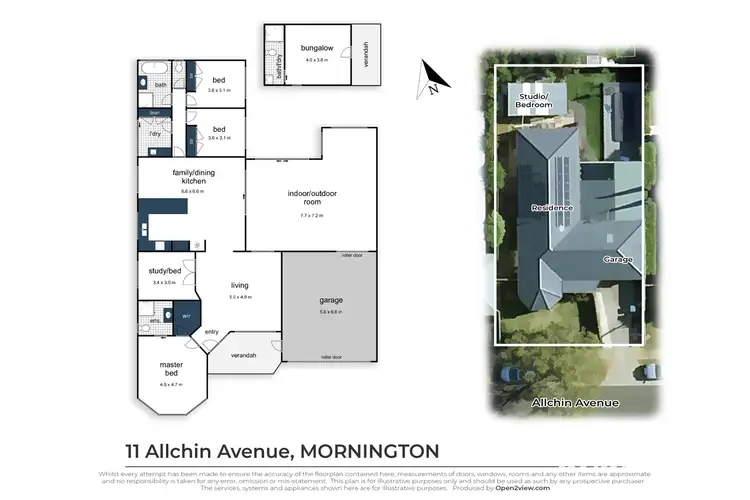 Floorplan of Homely house listing, 11 Allchin Avenue, Mornington VIC 3931