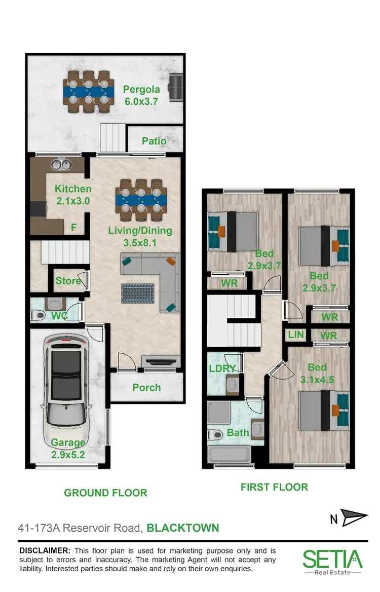 Floorplan of Homely townhouse listing, 41/173A Reservoir Road, Blacktown NSW 2148