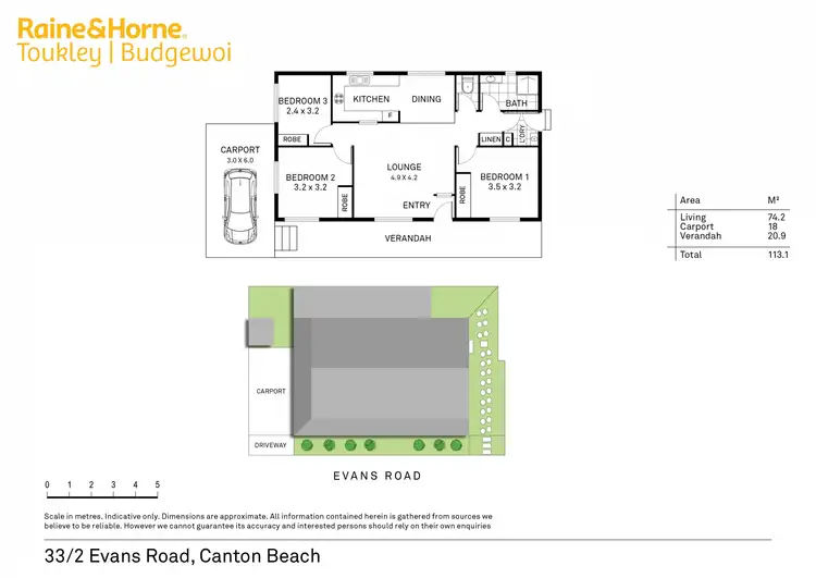 Floorplan of Homely house listing, 33/2 Evans Road, Canton Beach NSW 2263