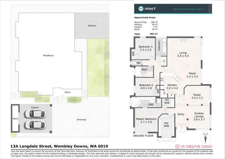 Floorplan of Homely house listing, 13A Langdale Street, Wembley Downs WA 6019