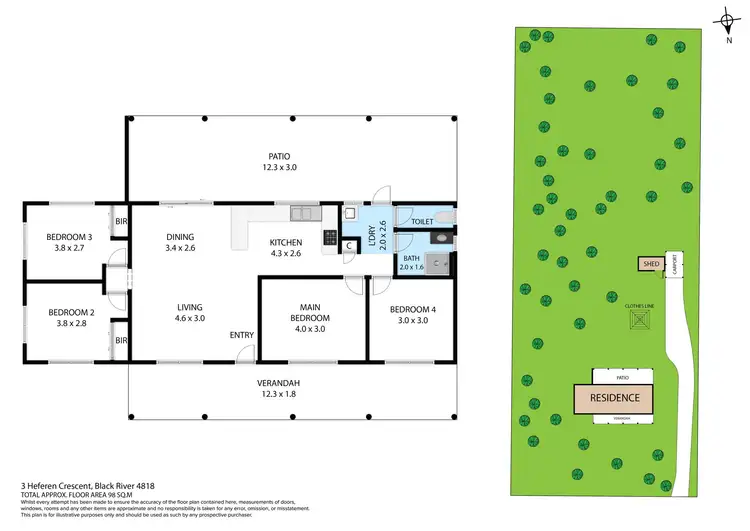 Floorplan of Homely house listing, 3 Heferen Crescent, Black River QLD 4818
