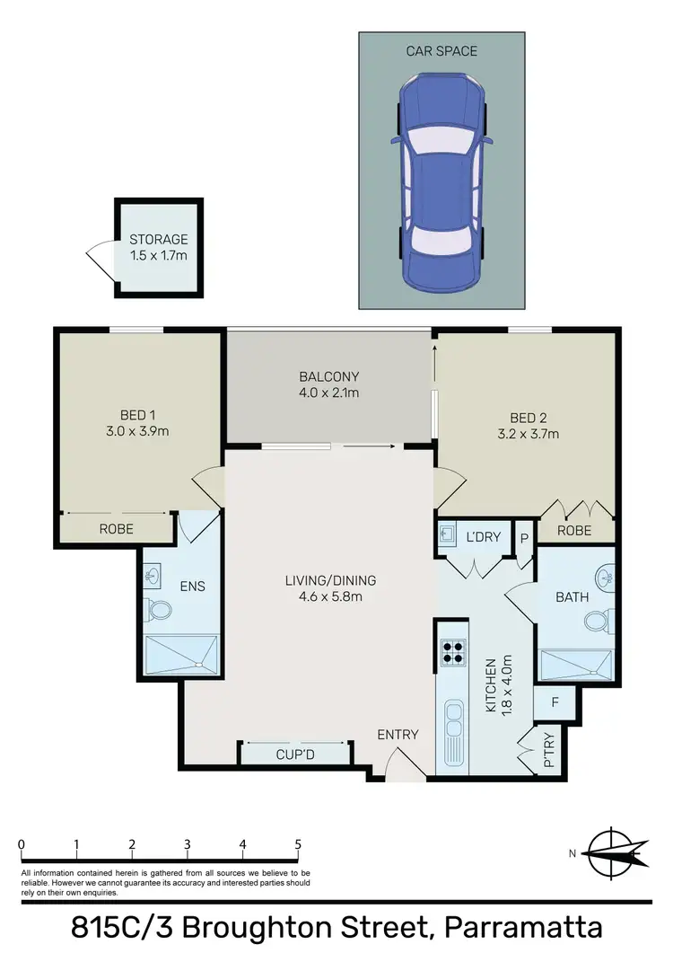 Floorplan of Homely apartment listing, 815C/3 Broughton Street, Parramatta NSW 2150