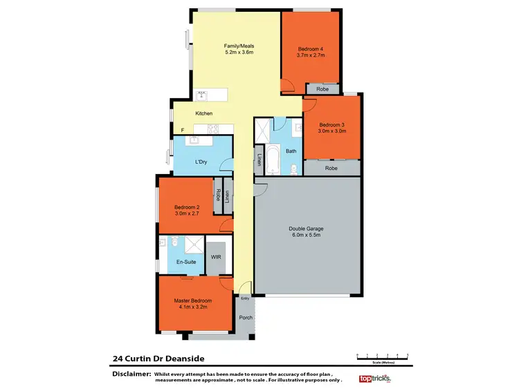 Floorplan of Homely house listing, 24 Curtin Drive, Deanside VIC 3336