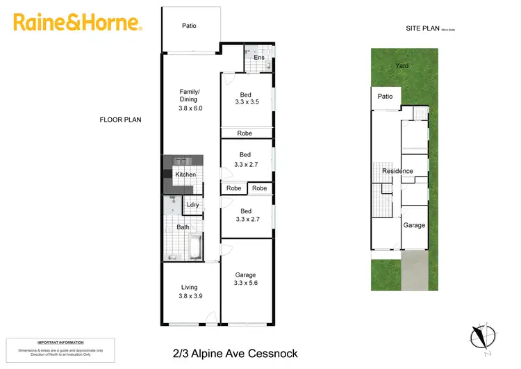Floorplan of Homely semi-detached listing, 2/3 Alpine Avenue, Cessnock NSW 2325