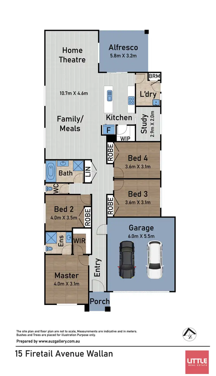 Floorplan of Homely house listing, 15 Firetail Avenue, Wallan VIC 3756