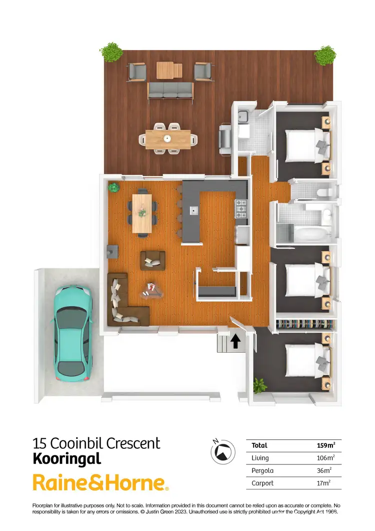 Floorplan of Homely house listing, 15 Cooinbil Crescent, Kooringal NSW 2650