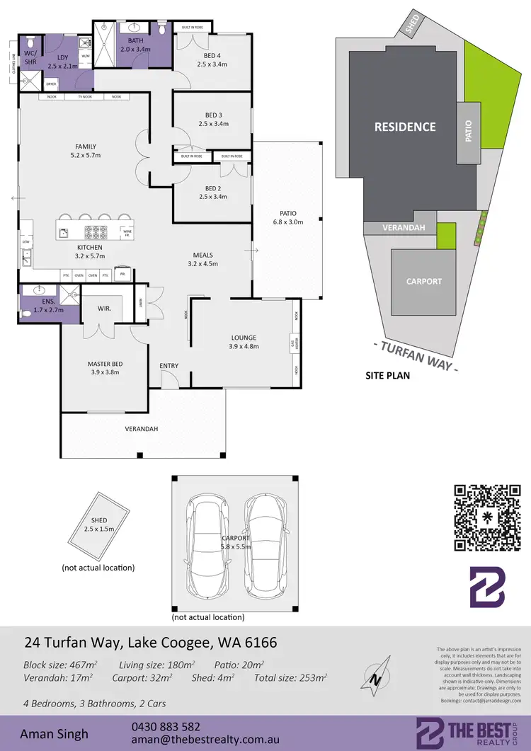 Floorplan of Homely house listing, 24 Turfan Way, Lake Coogee WA 6166