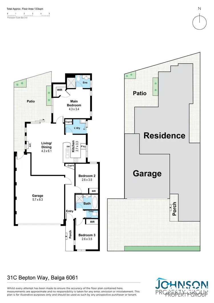 Floorplan of Homely villa listing, 31C Bepton Way, Balga WA 6061
