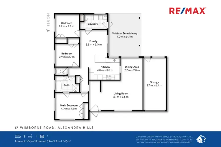 Floorplan of Homely house listing, 17 Wimborne Road, Alexandra Hills QLD 4161